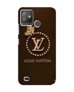 Чехол для TECNO Pop 5 GO с картинкой «LV — золотая печать»