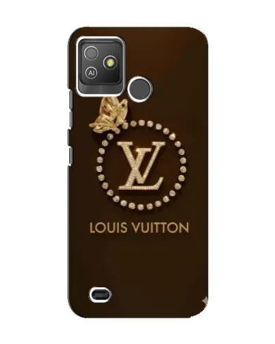 Чехол для TECNO Pop 5 GO с картинкой «LV — золотая печать»