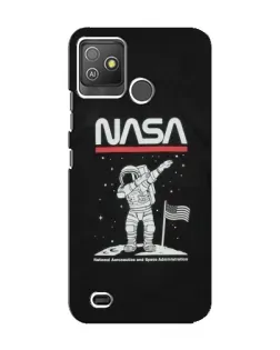 Чехол для TECNO Pop 5 GO с картинкой «NASA — шагаем по Луне»