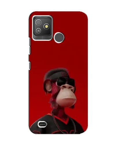 Чехол для TECNO Pop 5 GO с картинкой «Bored Ape в красном» Чехол для TECNO Pop 5 GO с картинкой «Bored Ape в красном»