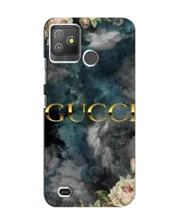 Чехол для TECNO Pop 5 GO с картинкой «Абстрактные цветы Gucci»