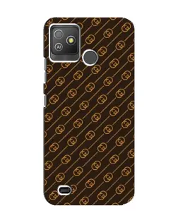 Чехол для TECNO Pop 5 GO с картинкой «Gucci — золотые диагонали»