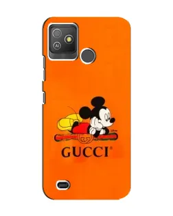 Чохол для TECNO Pop 5 GO з картинкою «Міккі Маус Gucci — помаранч»