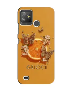 Чохол для TECNO Pop 5 GO з картинкою «Gucci — золоті метелики»