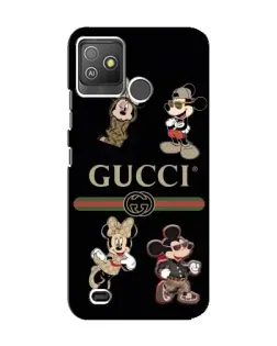 Чохол для TECNO Pop 5 GO з картинкою «Gucci — герої Disney та монограма»