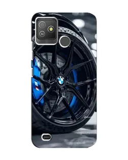Чехол для TECNO Pop 5 GO с картинкой «Колесо BMW вблизи»