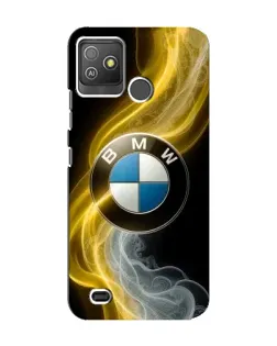Чехол для TECNO Pop 5 GO с картинкой «Золотистый дым BMW»
