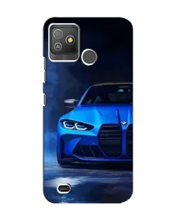 Чехол для TECNO Pop 5 GO с картинкой «Голубая BMW M4»