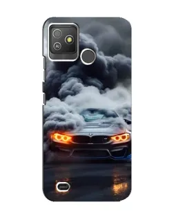 Чехол для TECNO Pop 5 GO с картинкой «BMW в дыму»