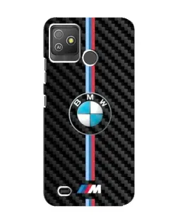 Чехол для TECNO Pop 5 GO с картинкой «Эмблема BMW и карбон»