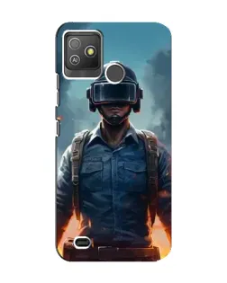 Чехол для TECNO Pop 5 GO с картинкой «PUBG — реалистичный герой»
