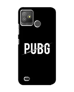 Чехол для TECNO Pop 5 GO с картинкой «PUBG — белый логотип»