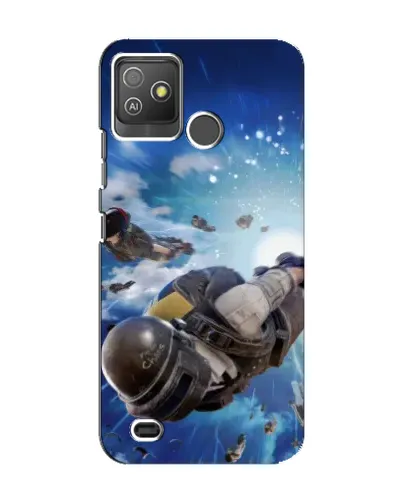 Чехол для TECNO Pop 5 GO с картинкой «Десант PUBG — прыжок»