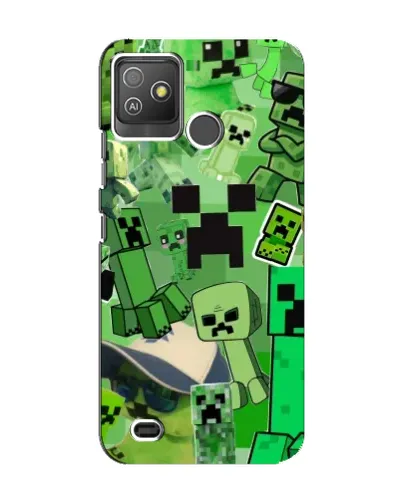 Чехол для TECNO Pop 5 GO с картинкой «Криперы Minecraft» Чехол для TECNO Pop 5 GO с картинкой «Криперы Minecraft»