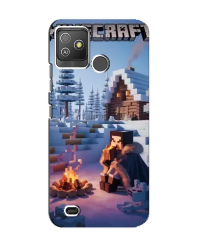 Чехол для TECNO Pop 5 GO с картинкой «Зимний Minecraft» Чехол для TECNO Pop 5 GO с картинкой «Зимний Minecraft»