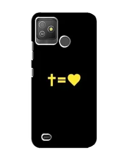 Чехол для TECNO Pop 5 GO с картинкой «Сердце и Крест»