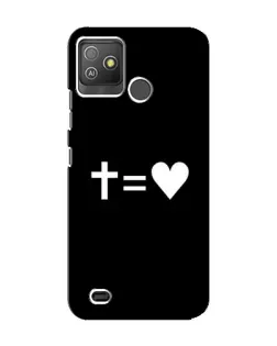 Чехол для TECNO Pop 5 GO с картинкой «Крест и Сердце»