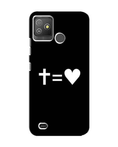Чехол для TECNO Pop 5 GO с картинкой «Крест и Сердце» Чехол для TECNO Pop 5 GO с картинкой «Крест и Сердце»