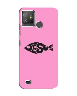 Чехол для TECNO Pop 5 GO с картинкой «Розовый символ  Jesus»
