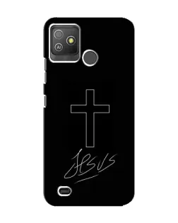 Чохол для TECNO Pop 5 GO з картинкою «Графічний хрест Jesus»