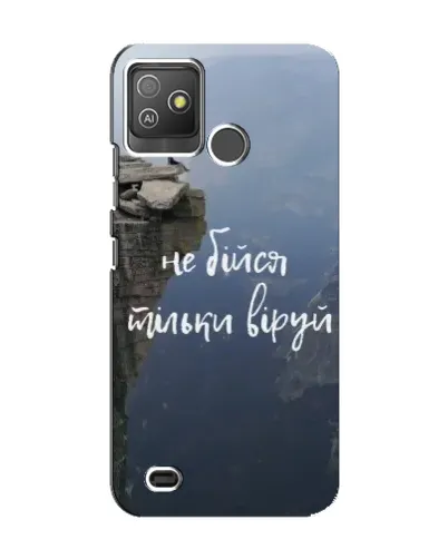 Чехол для TECNO Pop 5 GO с картинкой «Вера над пропастью» Чехол для TECNO Pop 5 GO с картинкой «Вера над пропастью»