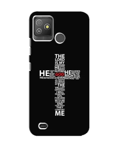 Чехол для TECNO Pop 5 GO с картинкой «Текстовый крест» Чехол для TECNO Pop 5 GO с картинкой «Текстовый крест»