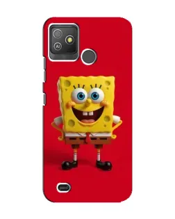 Чехол для TECNO Pop 5 GO с картинкой «Спанч Боб на красном»