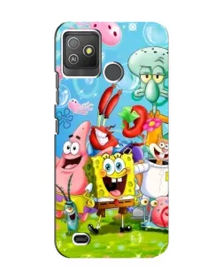 Чохол для TECNO Pop 5 GO з картинкою «Губка Боб та друзі»