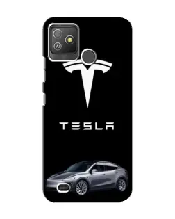 Чехол для TECNO Pop 5 GO с картинкой «Tesla Model Y»