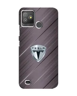 Чехол для TECNO Pop 5 GO с картинкой «Металлическая текстура Tesla»