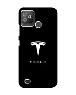 Чехол для TECNO Pop 5 GO с картинкой «Tesla White Logo»