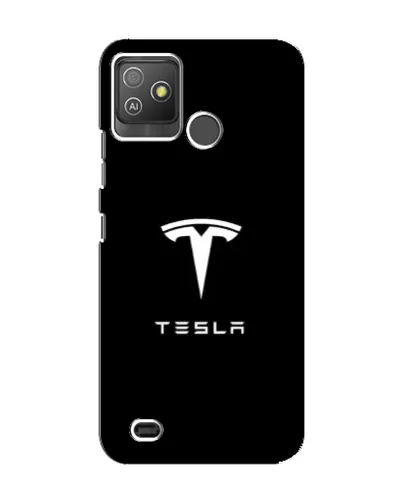 Чехол для TECNO Pop 5 GO с картинкой «Tesla White Logo»
