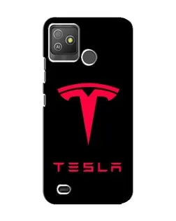 Чехол для TECNO Pop 5 GO с картинкой «Tesla Red Logo»