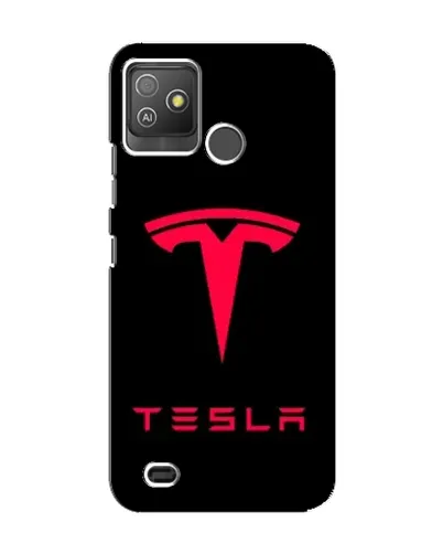 Чехол для TECNO Pop 5 GO с картинкой «Tesla Red Logo»