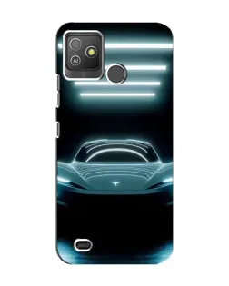 Чехол для TECNO Pop 5 GO с картинкой «Tesla в неоне»