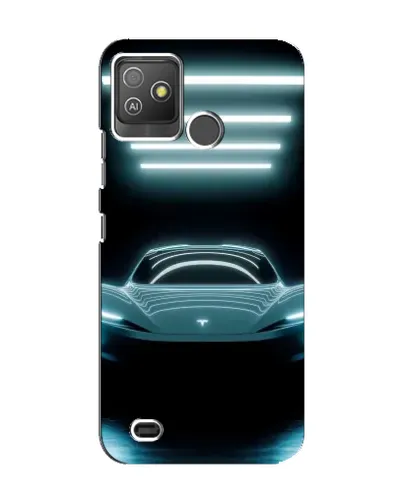Чехол для TECNO Pop 5 GO с картинкой «Tesla в неоне»