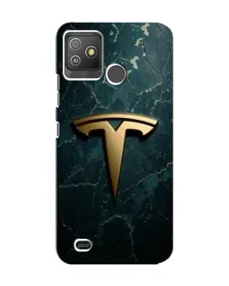 Чехол для TECNO Pop 5 GO с картинкой «Мраморная Tesla Gold»