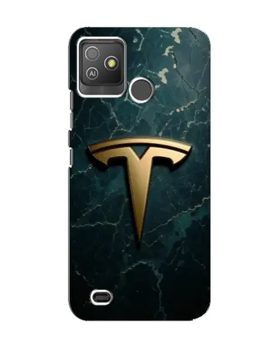 Чехол для TECNO Pop 5 GO с картинкой «Мраморная Tesla Gold»
