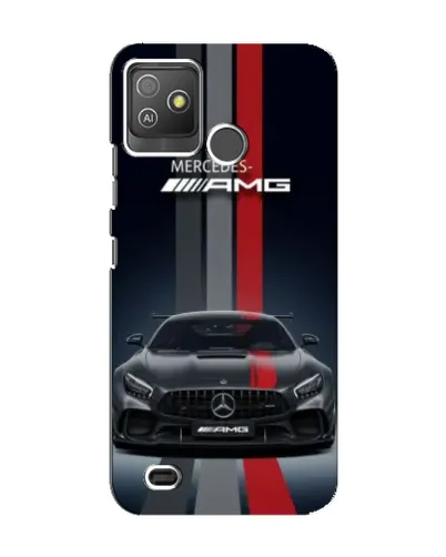Чехол для TECNO Pop 5 GO с картинкой «Mercedes — белый карбон»