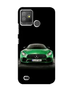Чехол для TECNO Pop 5 GO с картинкой «Mercedes — неоновый лого»