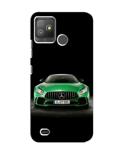 Чехол для TECNO Pop 5 GO с картинкой «Mercedes — неоновый лого»