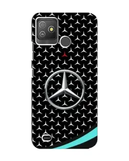 Чехол для TECNO Pop 5 GO с картинкой «Mercedes — бирюзовый акцент»