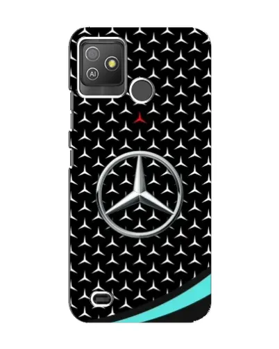 Чехол для TECNO Pop 5 GO с картинкой «Mercedes — бирюзовый акцент»
