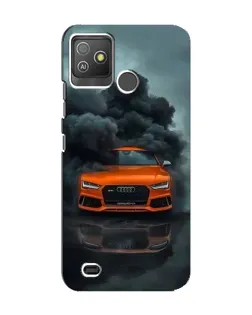 Чехол для TECNO Pop 5 GO с картинкой «Audi в облаках дыма»