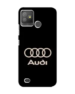 Чехол для TECNO Pop 5 GO с картинкой «Audi — золотой логотип»