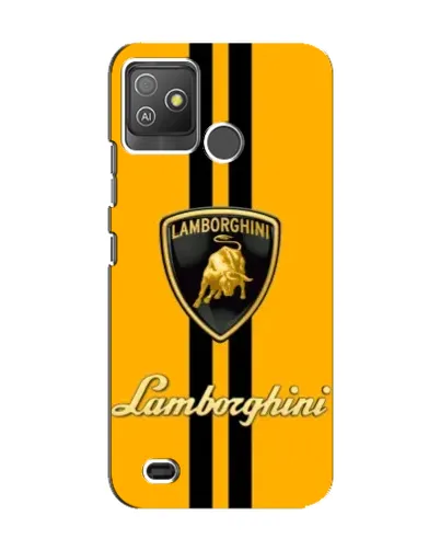 Чехол для TECNO Pop 5 GO с картинкой «Lamborghini Stripe желтый»