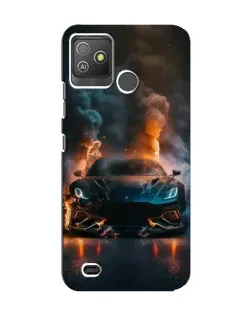 Чехол для TECNO Pop 5 GO с картинкой «Lamborghini дымная эстетика»