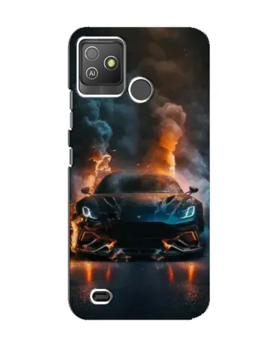 Чехол для TECNO Pop 5 GO с картинкой «Lamborghini дымная эстетика»