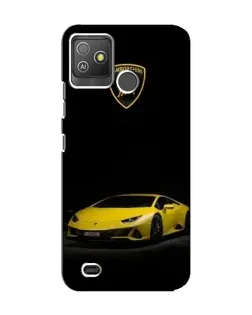 Чехол для TECNO Pop 5 GO с картинкой «Lamborghini желтый акцент»