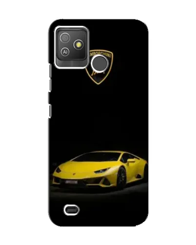 Чехол для TECNO Pop 5 GO с картинкой «Lamborghini желтый акцент»